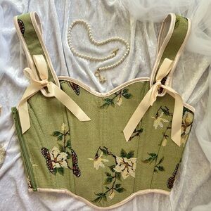 Vintage romantic corset top for women